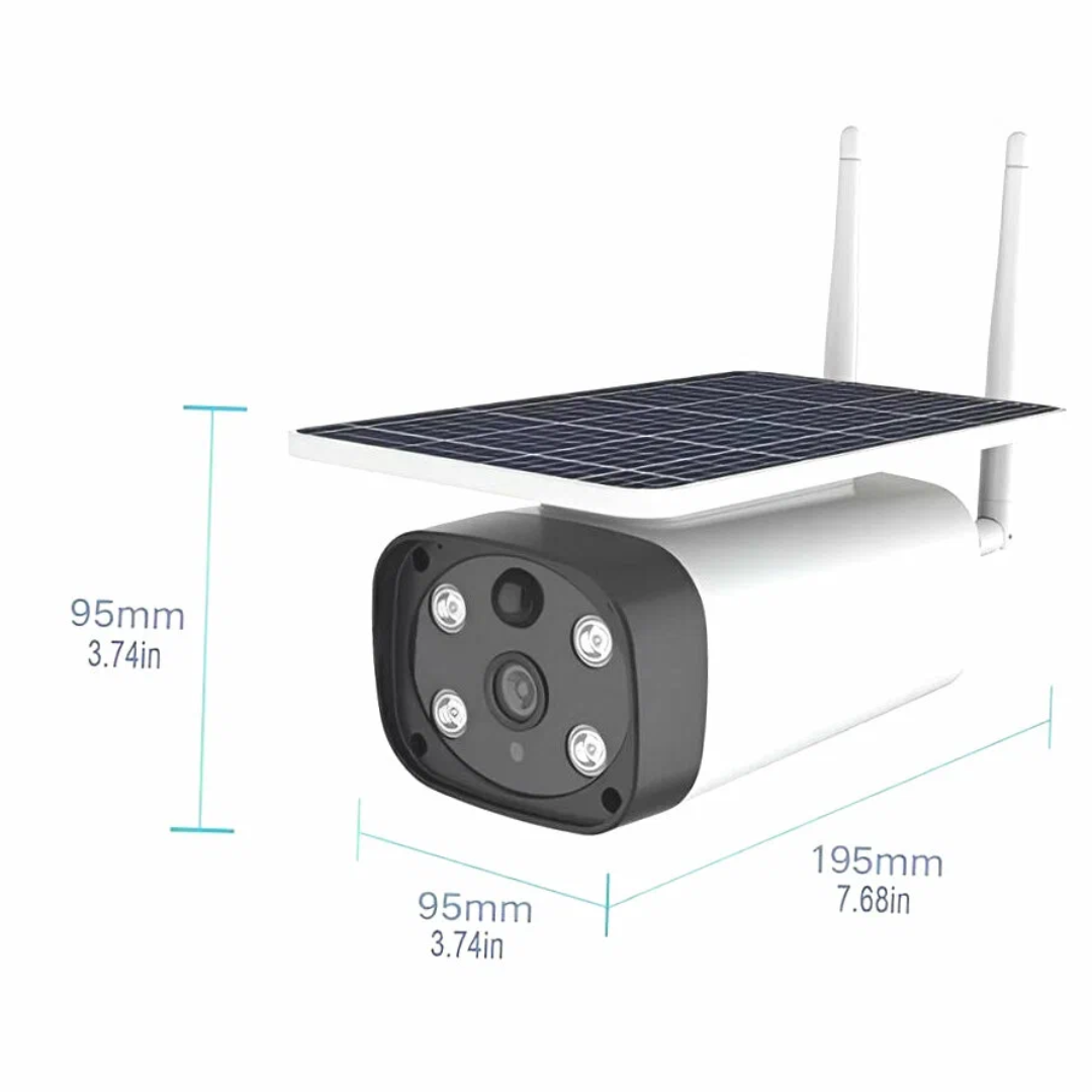 Cámara con panel Solar - Resolución  Full HD 1080p para imágenes claras y nítidas