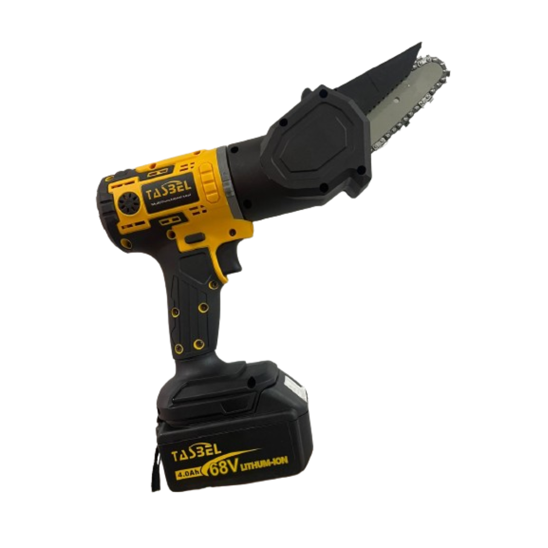 Set 6 en 1: Taladro, Esmeril, Mini Sierra, Cango, Hidrolavadora, Percutor con batería de 68v