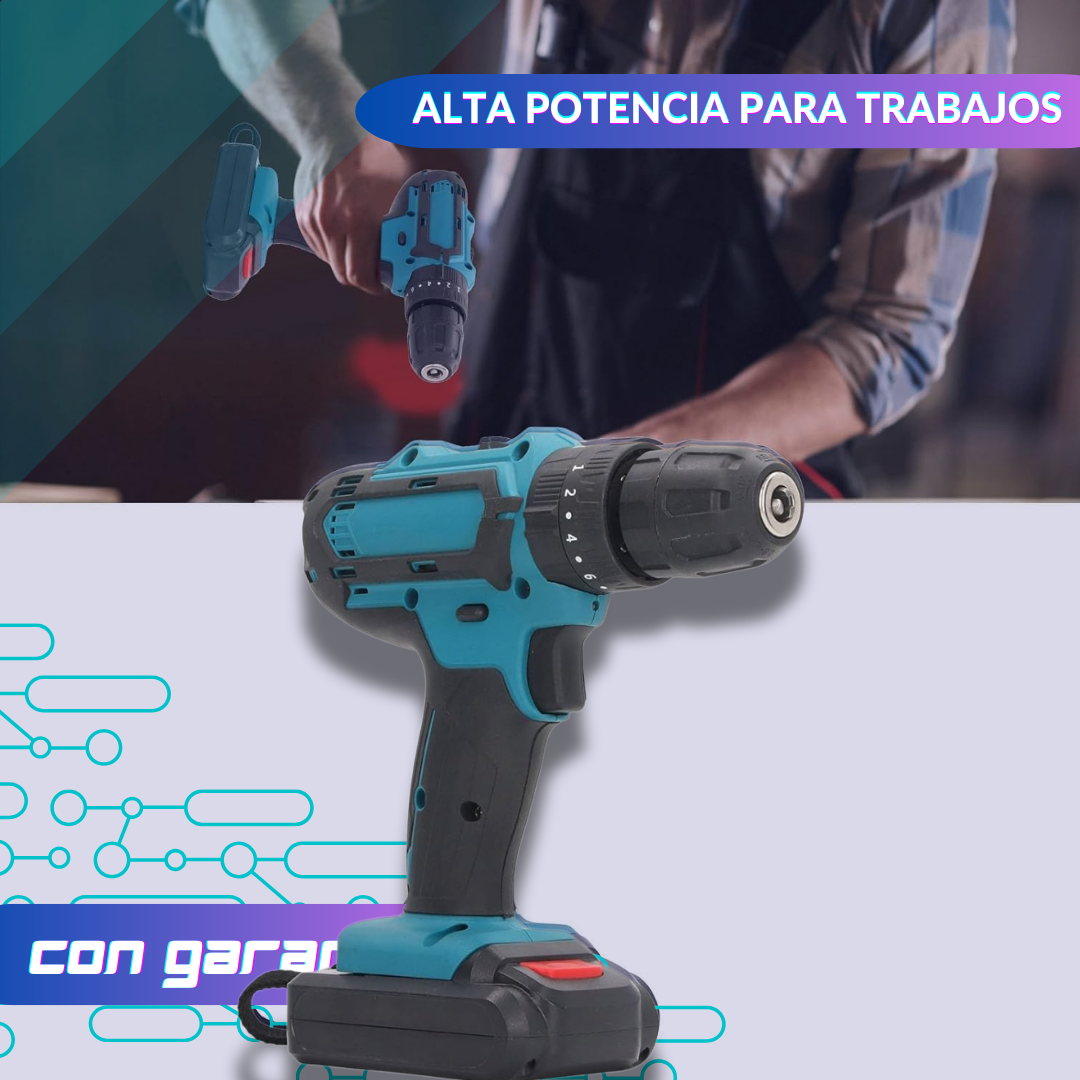 Set de Esmeril y Taladro de 98V con dos baterias