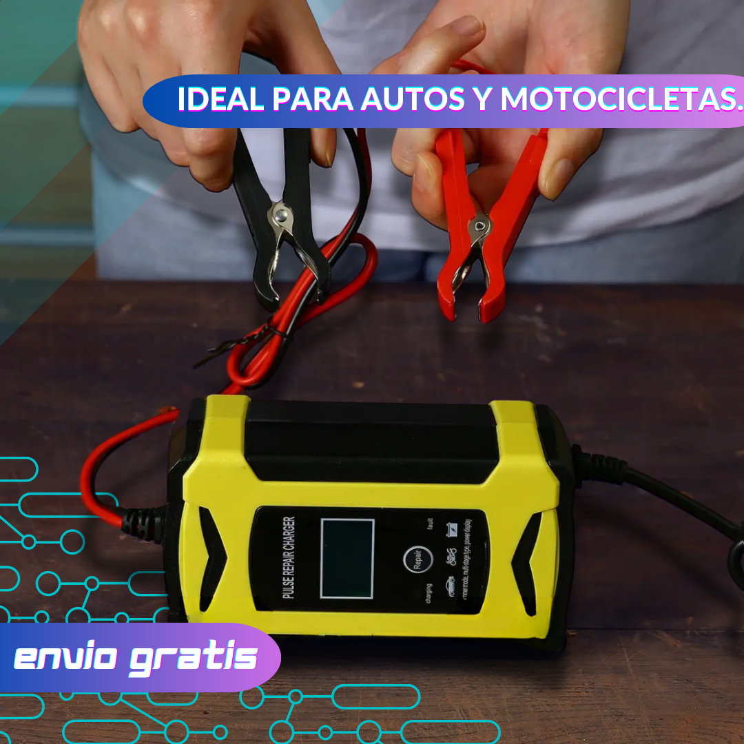 Cargador de Batería Inteligente para Automóviles y Motocicletas 🔋