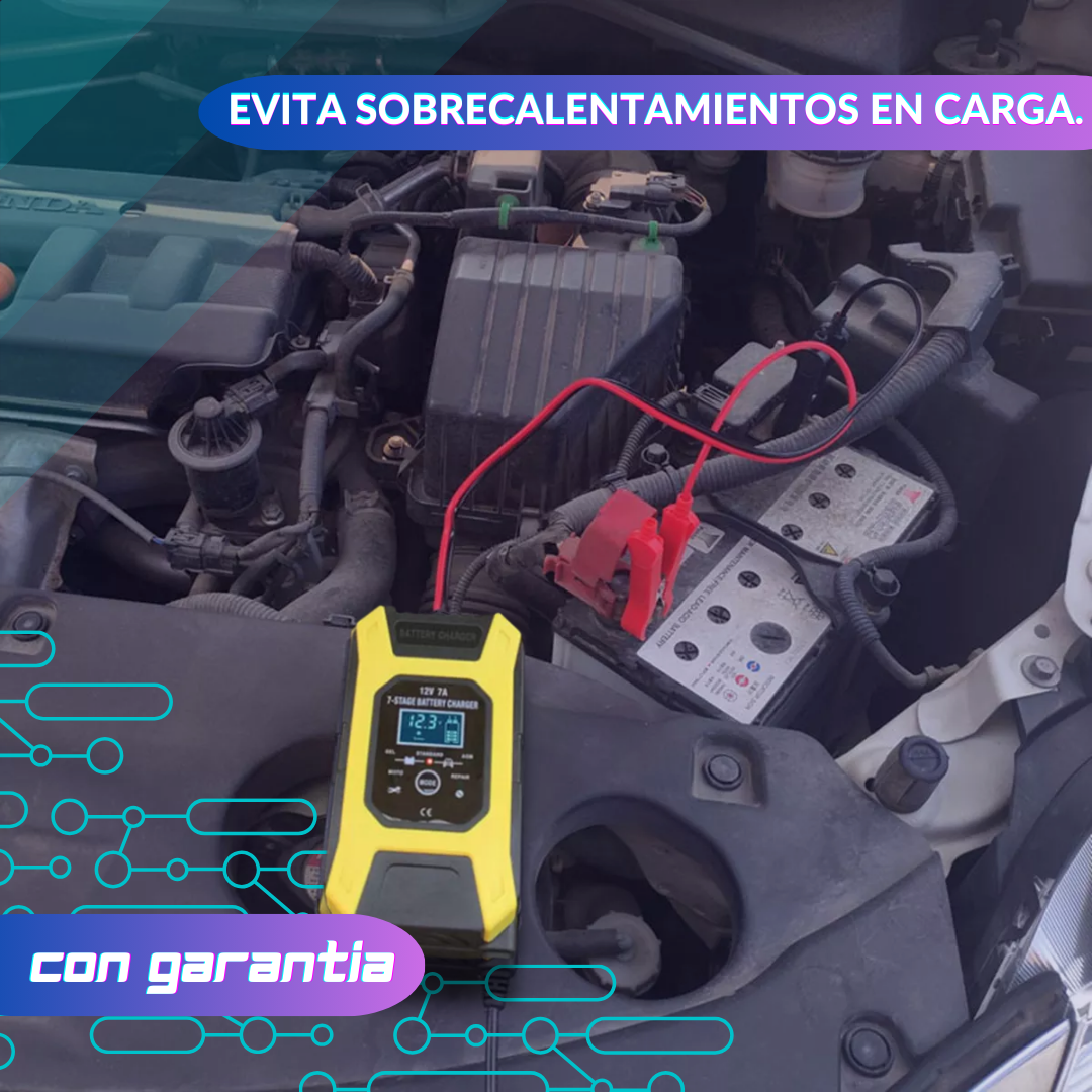Cargador de Batería Inteligente para Automóviles y Motocicletas 🔋