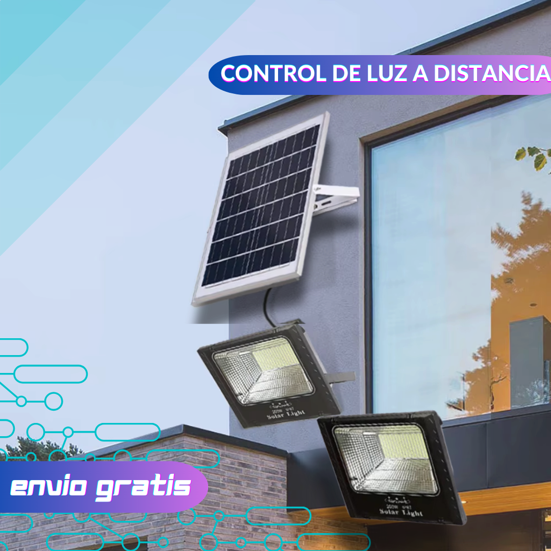 Set de 2 Focos Solar de 200W con Panel Solar Independiente 🌞