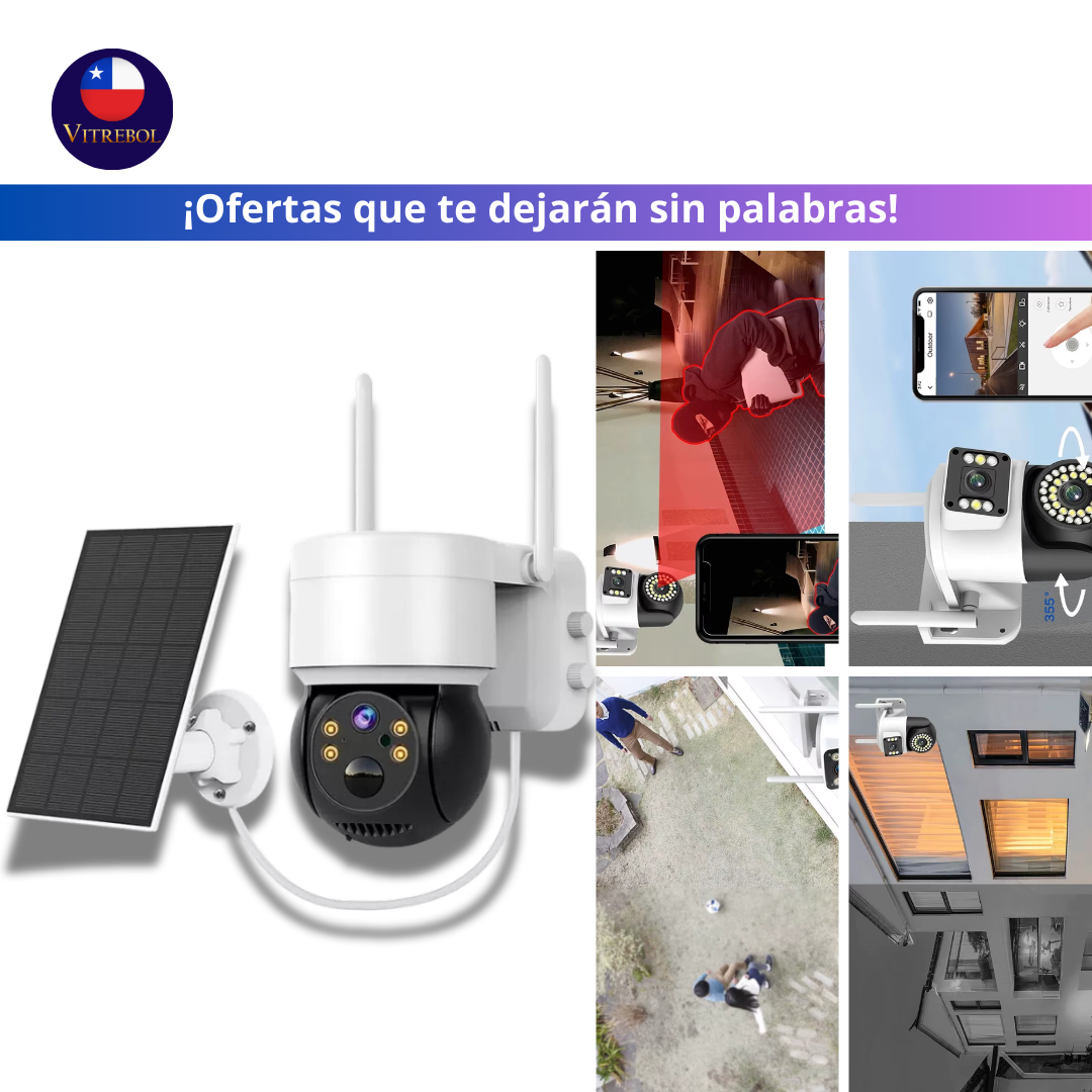 Cámara de Seguridad - Con Carga mediante panel solar.