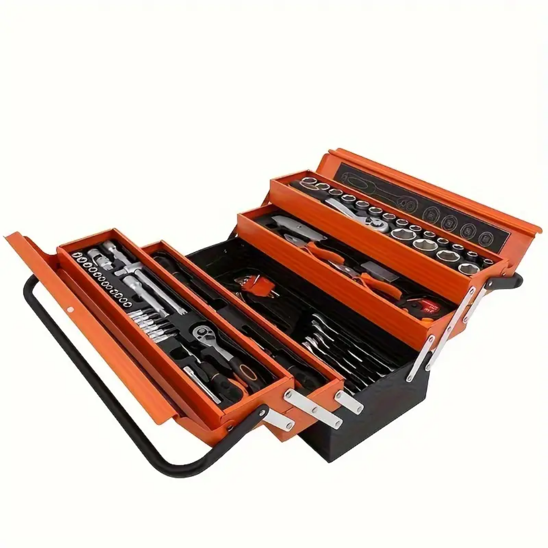 Caja baúl Metálico de herramienta con 85 piezas  - para todos tus trabajos