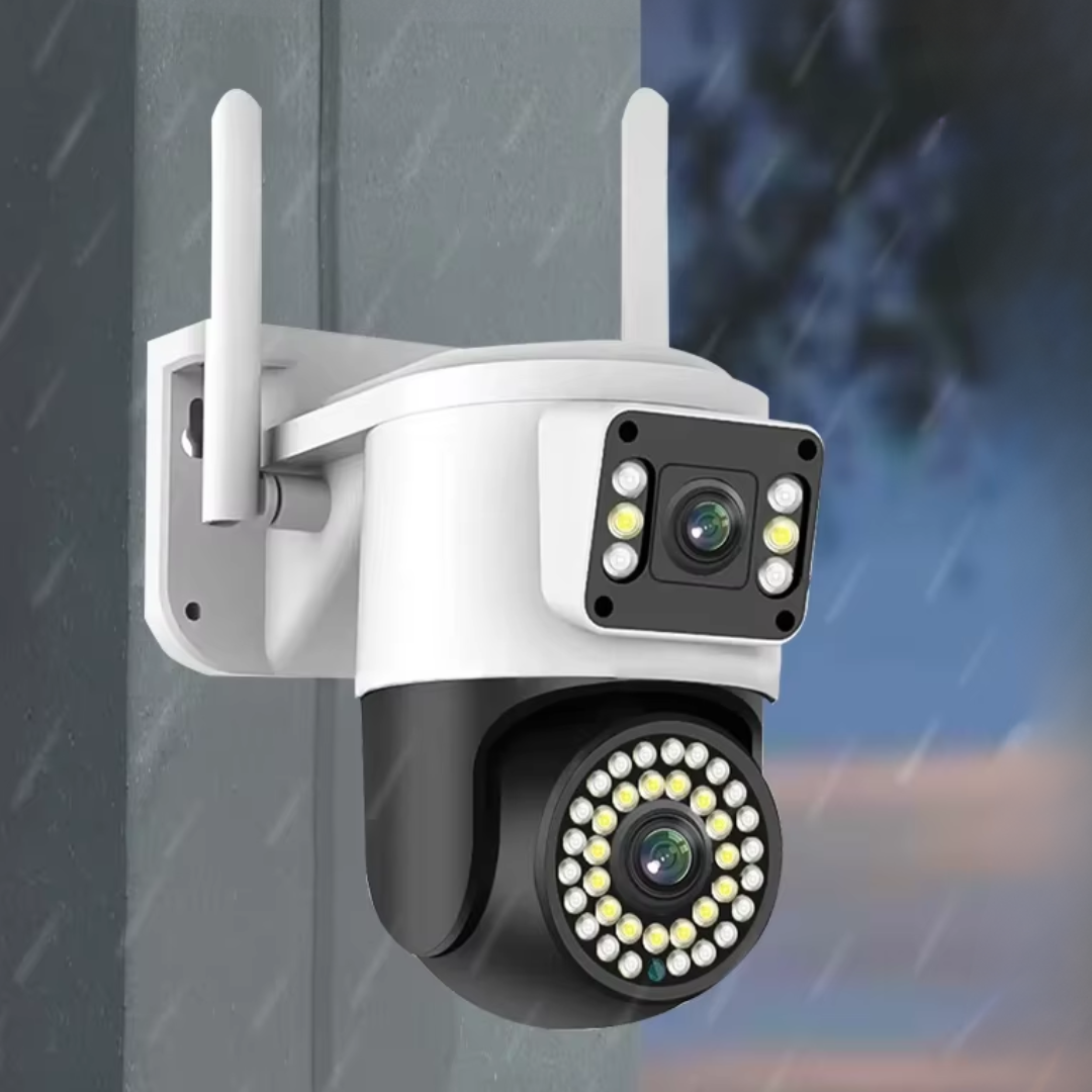 Vigila Cada Detalle en 2K Cámara de Seguridad con Doble Lente y Audio Bidireccional