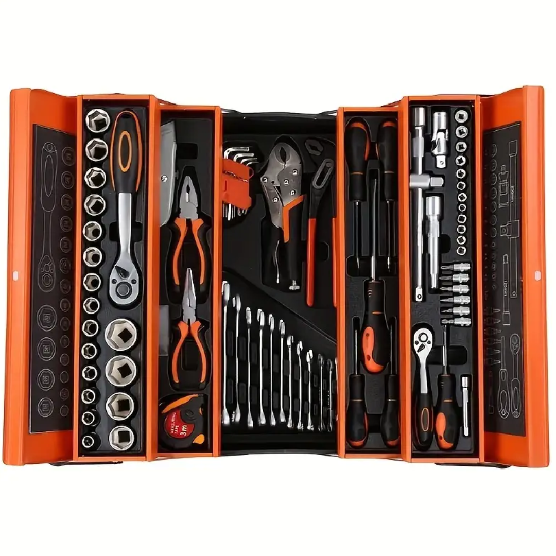 Caja baúl Metálico de herramienta con 85 piezas  - para todos tus trabajos