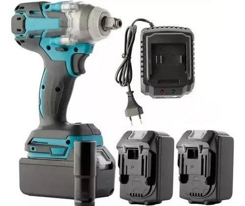 🔧 Llave de Impacto Inalámbrica 98V ⚡ Doble Batería 🔋 + Accesorios 🛠️