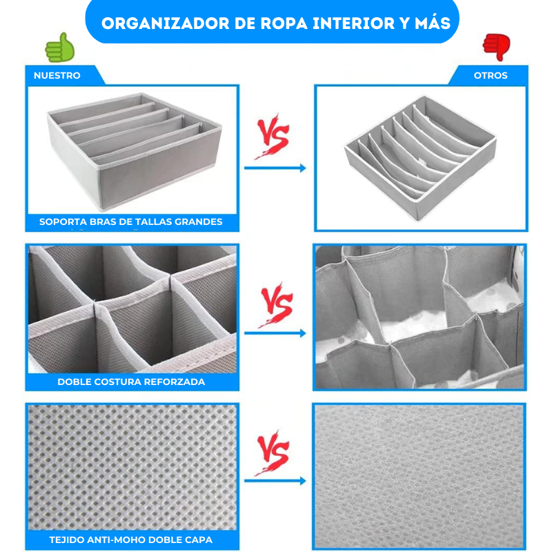 Kit 4 Organizadores De Ropa Interior 🔥 Oferta Del Día 🔥