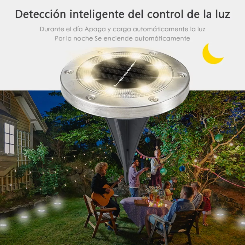 Luces Solares Ecológicas para Jardín (4 unidades Luz Blanca)