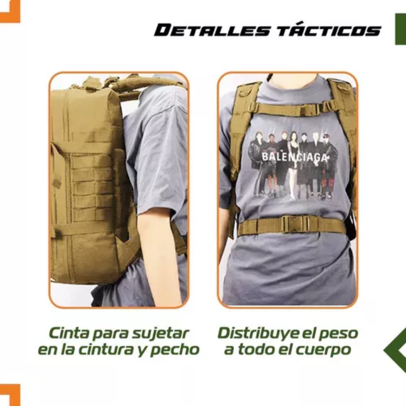 Mochila Táctica Militar 45L Impermeable