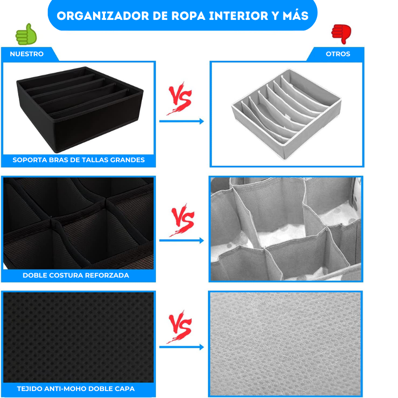 Kit 4 Organizadores De Ropa Interior 🔥 Oferta Del Día 🔥