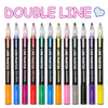 DoubleLine™ - 24 Lápices Metalizados Mágicos