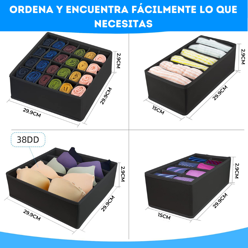 Kit 4 Organizadores De Ropa Interior 🔥 Oferta Del Día 🔥