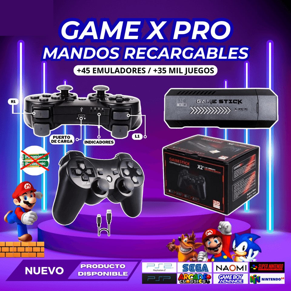 Consola de Videojuego Game X Pro+ 30 Mil Juegos Incorporados 3D HD