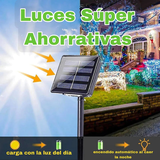 🌟🎄GUIRNALDA NAVIDEÑA SOLAR DE LUCES LED (20 Metros)🎄🌟 | Envío Gratis