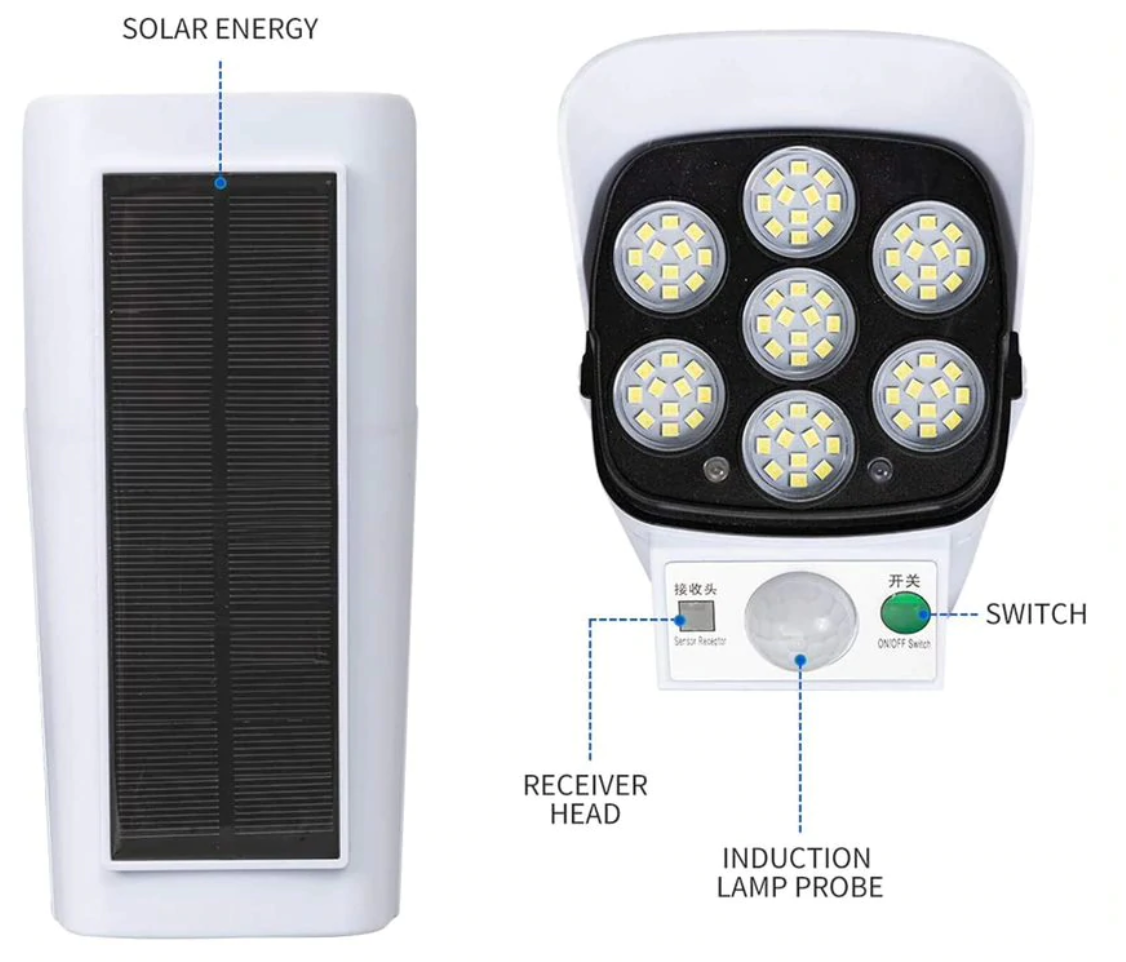 Reflector Solar LED Tipo Camara