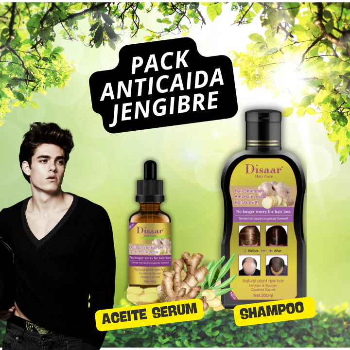 PACK ANTI CAIDA (1 SHAMPOO ORGANICO JENG + 1 Aceite)